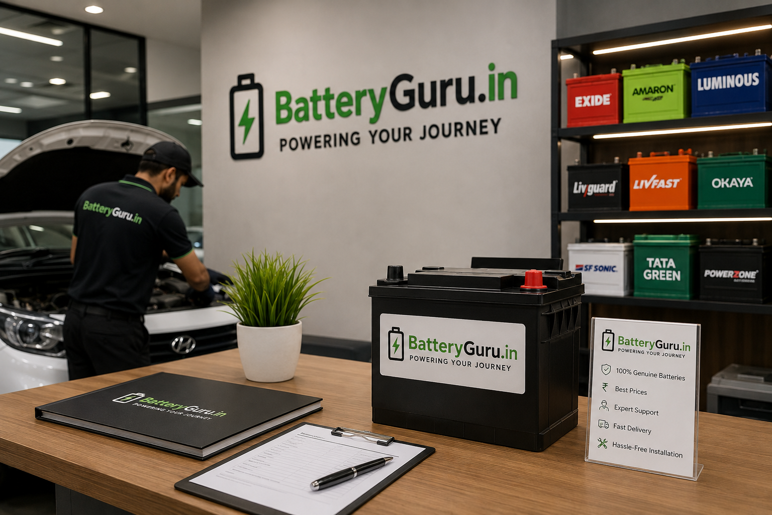 BatteryGuru team providing genuine car, inverter, bike and truck batteries across India